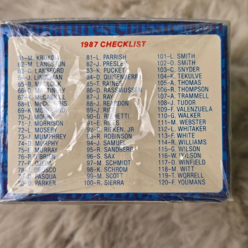 1987 Fleer Baseball Classic Miniatures Complete Set 120 Cards 18 Stickers Sealed